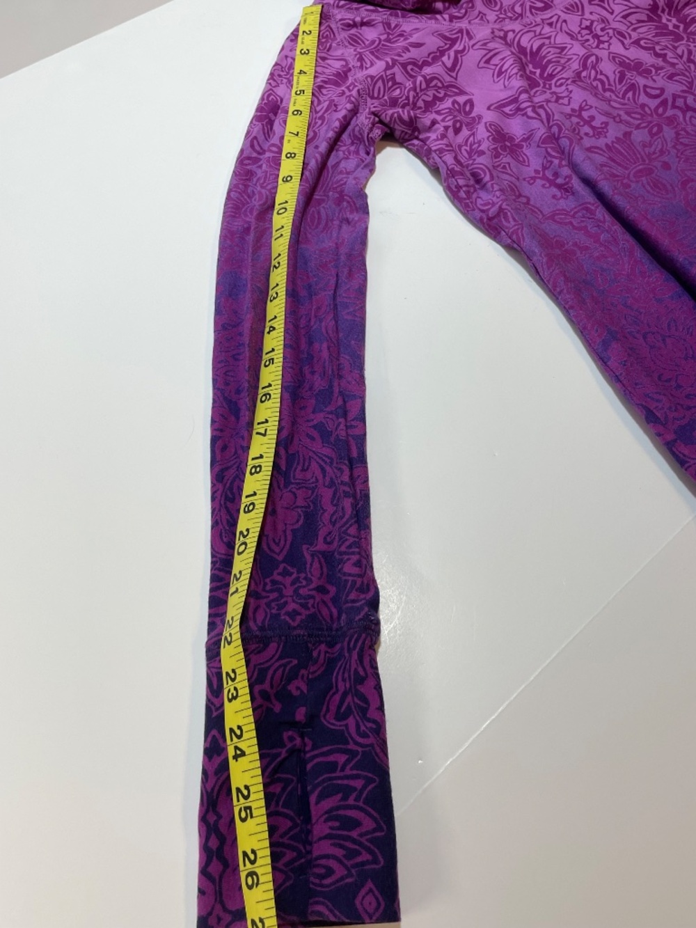 Athleta Purple Floral Long Sleeve Top Size M - Picture 8 of 12